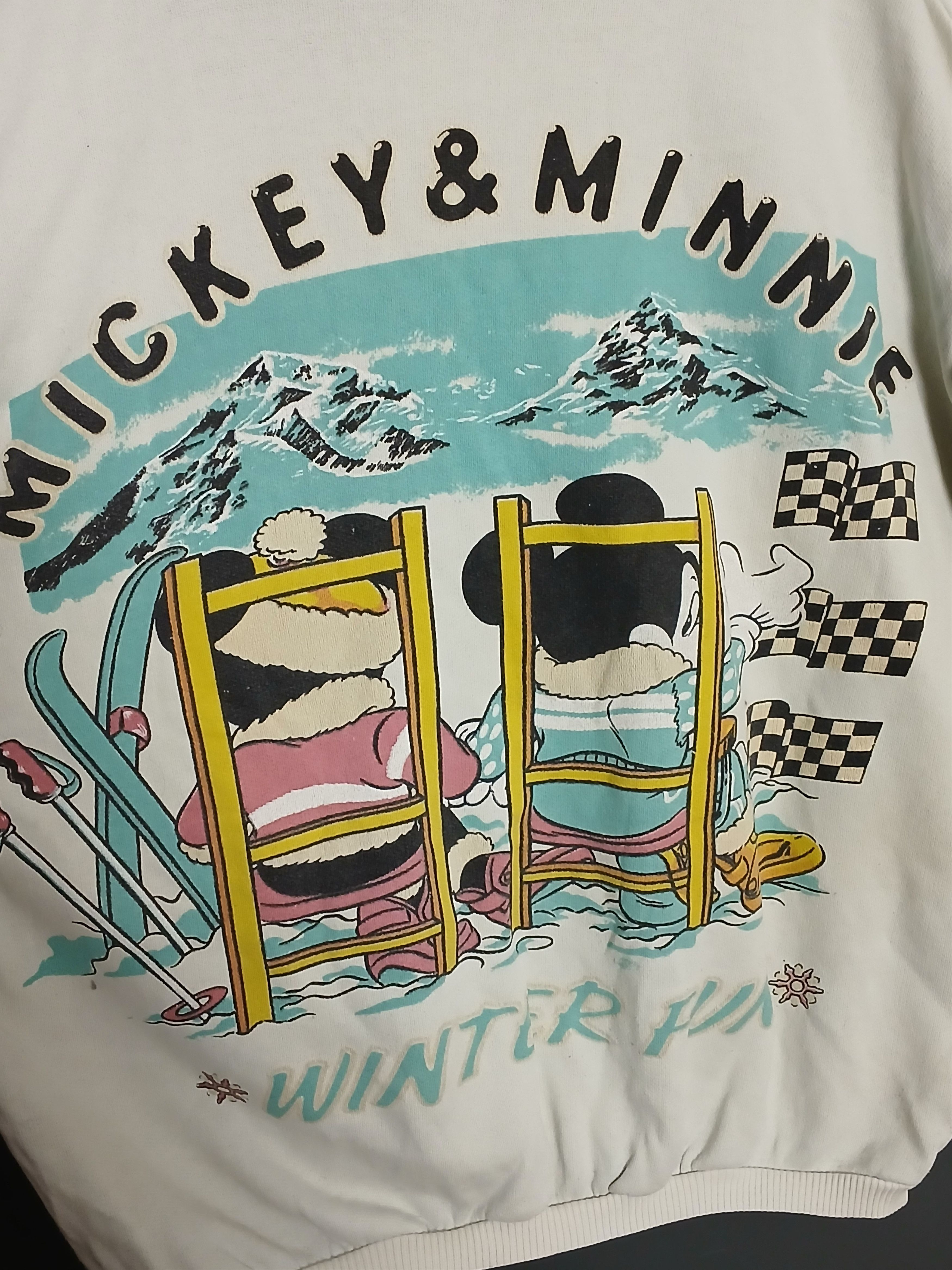 Disney × Vintage Vintage Disney Mickey Mouse & Minnie Mouse Sweatshirt Size US XL / EU 56 / 4 - 4 Thumbnail