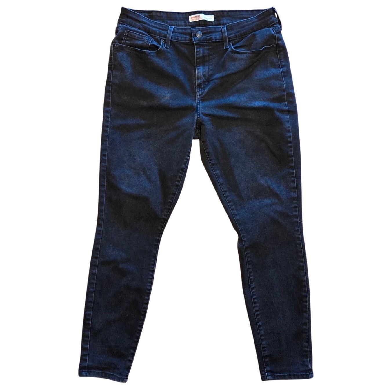 Levi's Signature Levi's Mid Rise Skinny Black Jeans - Size 32 Size 32" / US 10 / IT 46 - 1 Thumbnail