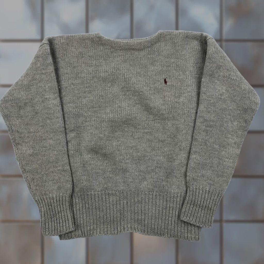 Polo Ralph Lauren Polo Ralph Lauren Sweater Knit 100 Wool Crew Neck L Gray Vintage 80s Size US L / EU 52-54 / 3 - 1 Thumbnail