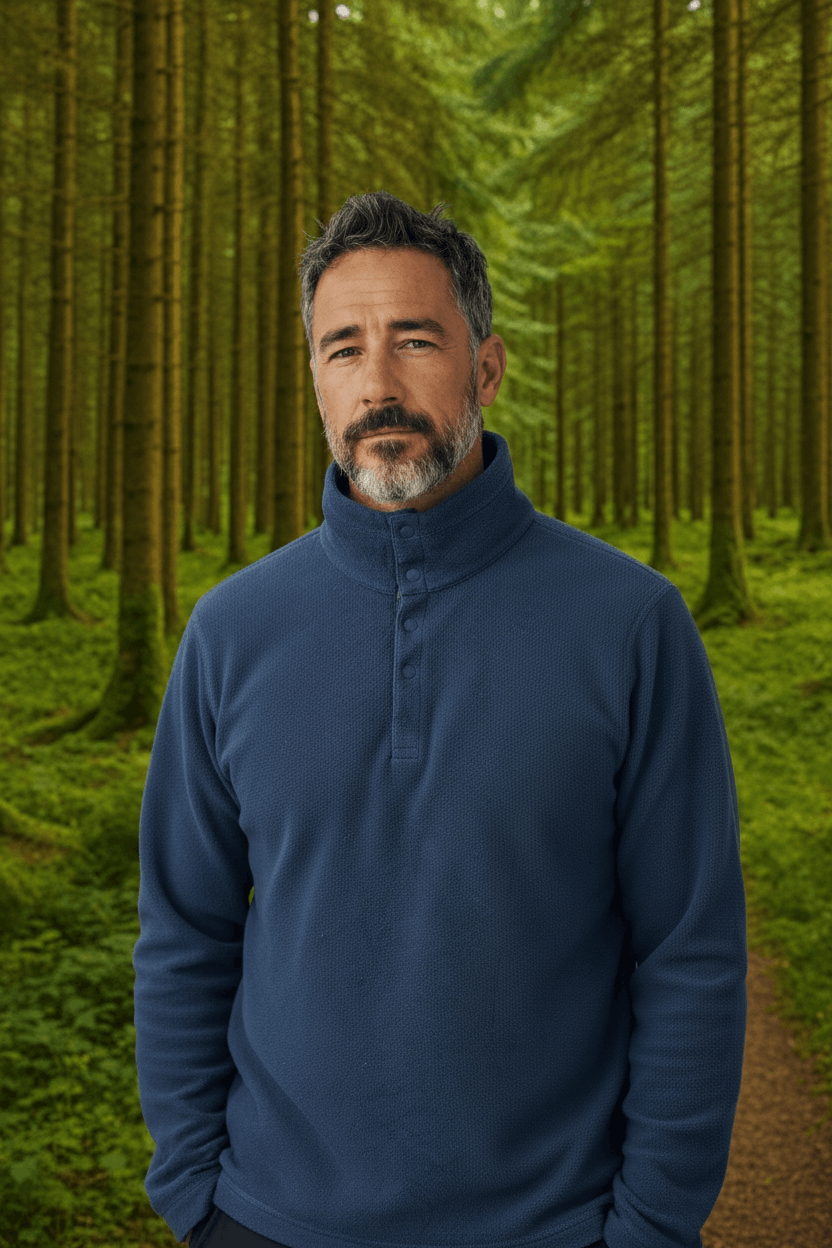 Uniqlo 90's UNIQLO Blue Blank Plain Jumper Fleece Sweatshirt Size US M / EU 48-50 / 2 - 1 Thumbnail