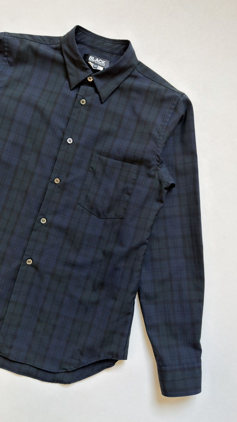 Comme des Garcons A/W 22 Over Dyed Tartan Check Shirt Size US M / EU 48-50 / 2 - 6 Thumbnail