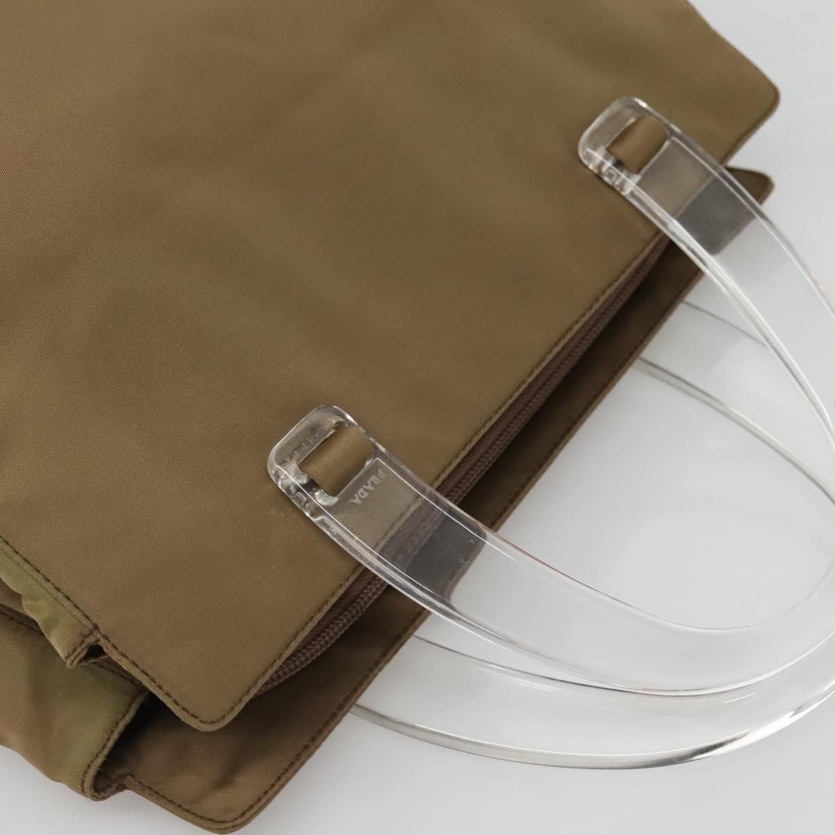 Prada PRADA Hand Bag Nylon Khaki Silver Size ONE SIZE - 6 Thumbnail