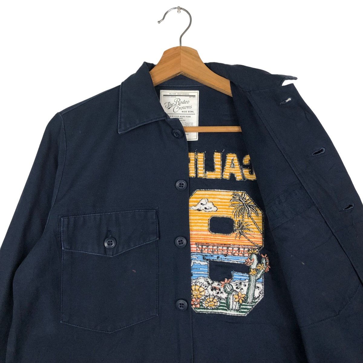 Japanese Brand 🔥Vintage Biker Jacket Rodeo Crowns California 1992 Big Logo Size US S / EU 44-46 / 1 - 12 Thumbnail