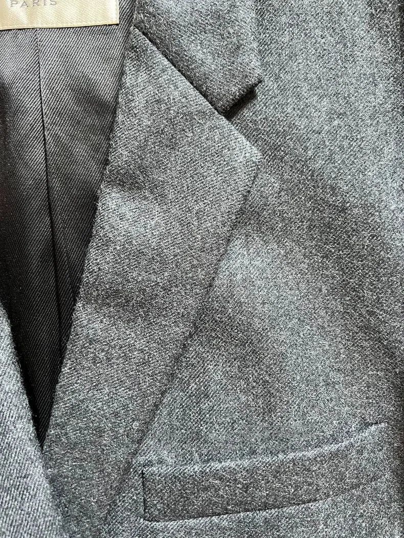 Saint Laurent Paris Saint Laurent Gray Wool Overcoat Size 50. Size US L / EU 52-54 / 3 - 4 Thumbnail