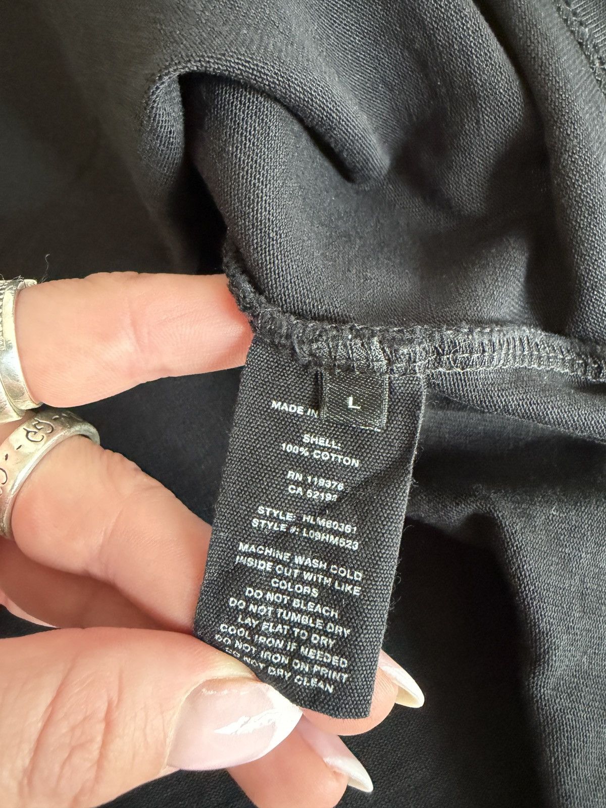 Helmut Lang Helmut Lang Logo T-Shirt Black Large Minimalist Designer Size US L / EU 52-54 / 3 - 3 Thumbnail