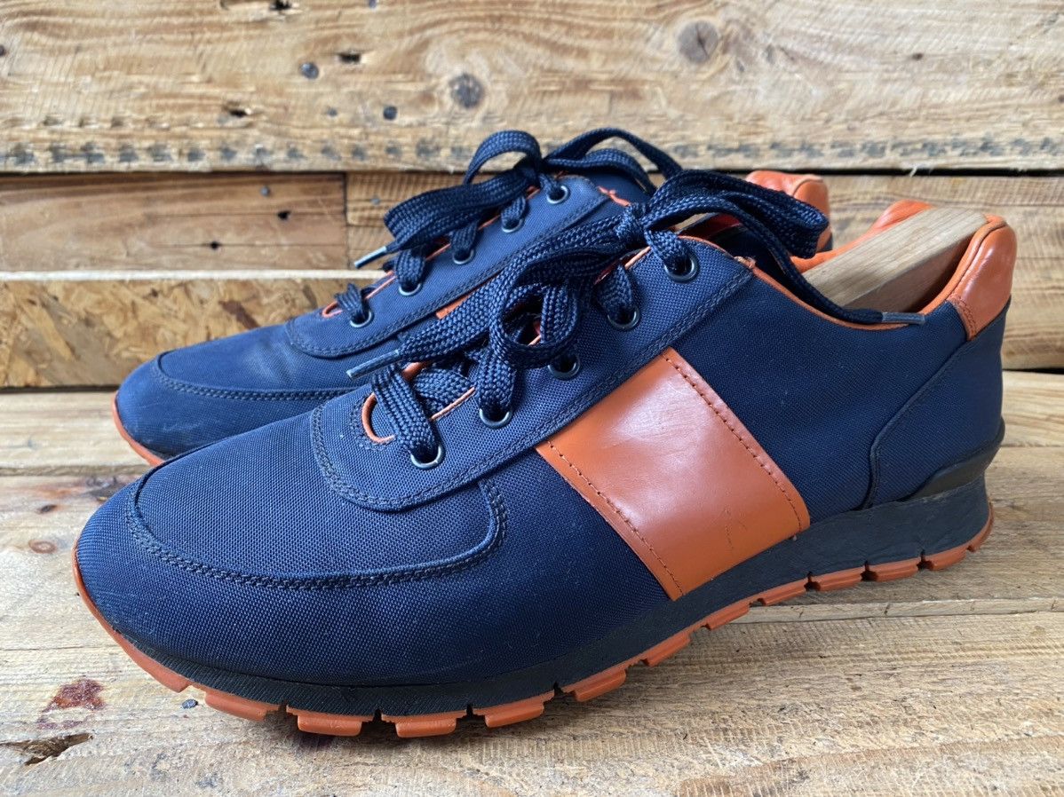 Prada Prada match blue leather trainer sneakers Size US 11.5 / EU 44-45 - 1 Thumbnail