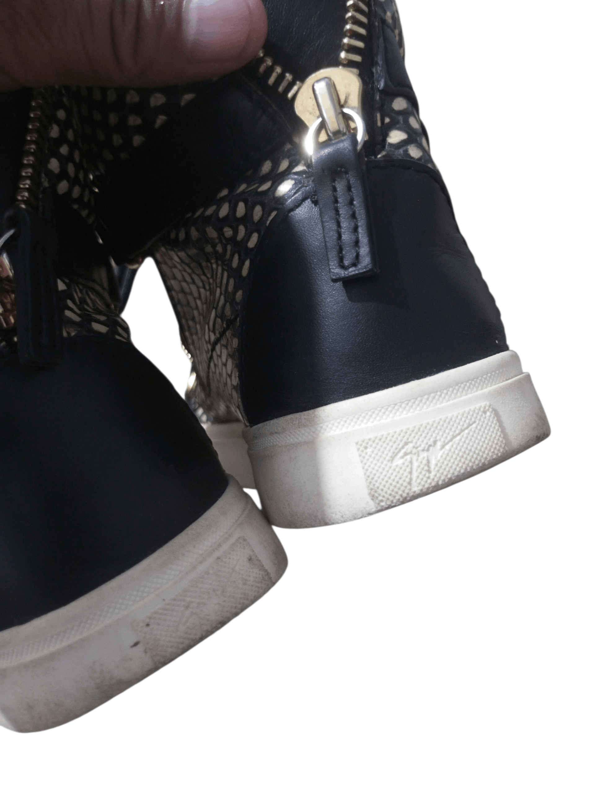Giuseppe Zanotti Giuseppe zanotti dual zipper strap snakes skin sneakers Size US 5 / IT 35 - 9 Thumbnail