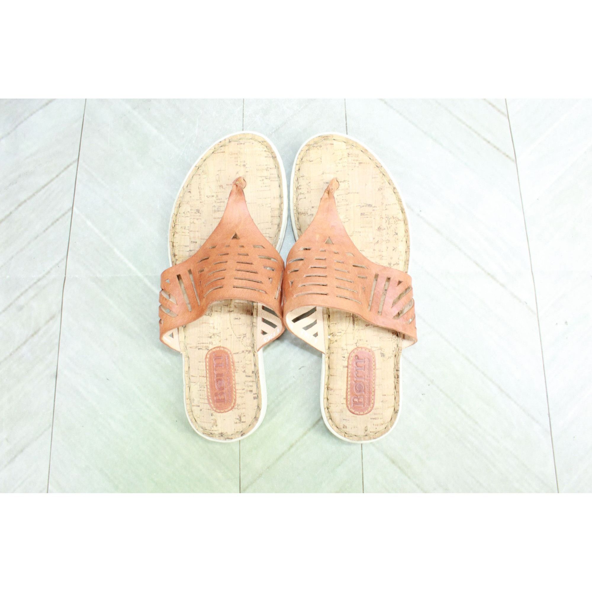 Born × Leather Born Eliora Women's Slip On Thong Flip Flop Sandals Size US 6 / IT 36 - 7 Thumbnail