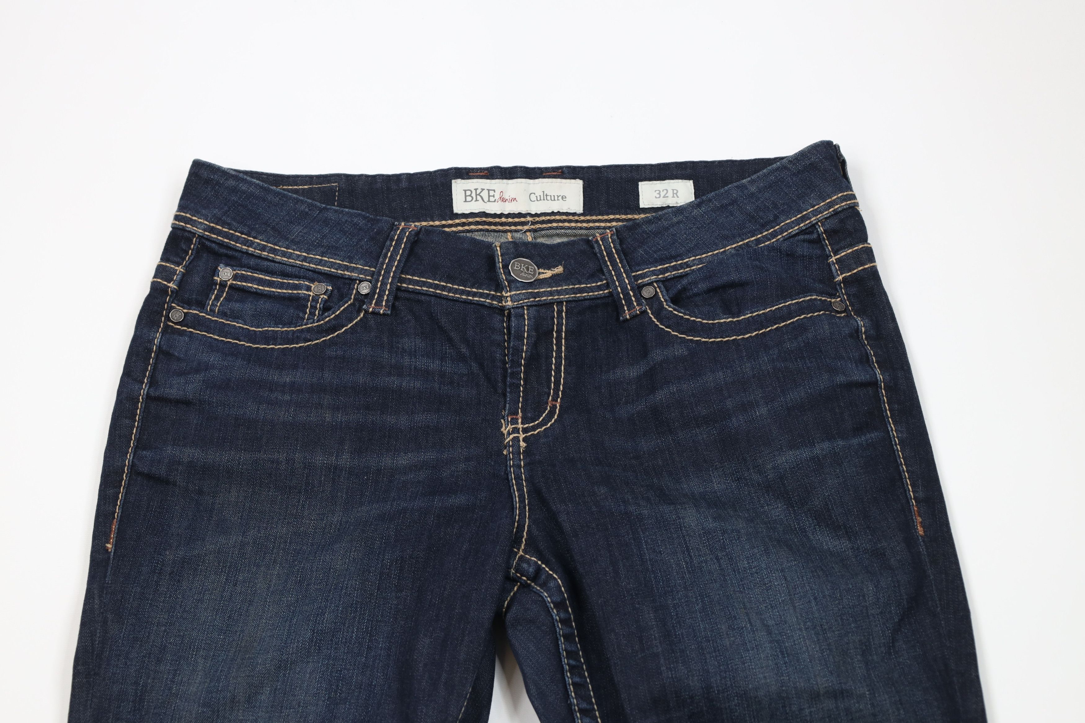 BKE × Vintage Buckle BKE Thick Stitch Stretch Culture Denim Jeans Blue Size 32" / US 10 / IT 46 - 2 Thumbnail