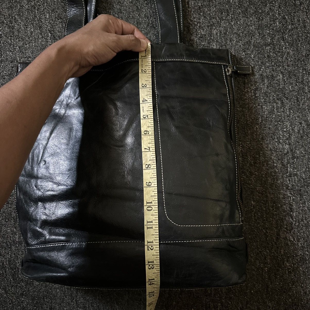 Japanese Brand LIN KU JAPAN GENUINE LEATHER TOTE BAG Size ONE SIZE - 11 Thumbnail