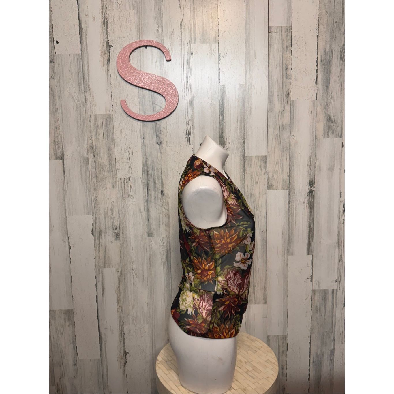 Other Rachel Roy Floral Mesh Sleeveless Wrap Top Size Small Size S / US 4 / IT 40 - 2 Thumbnail