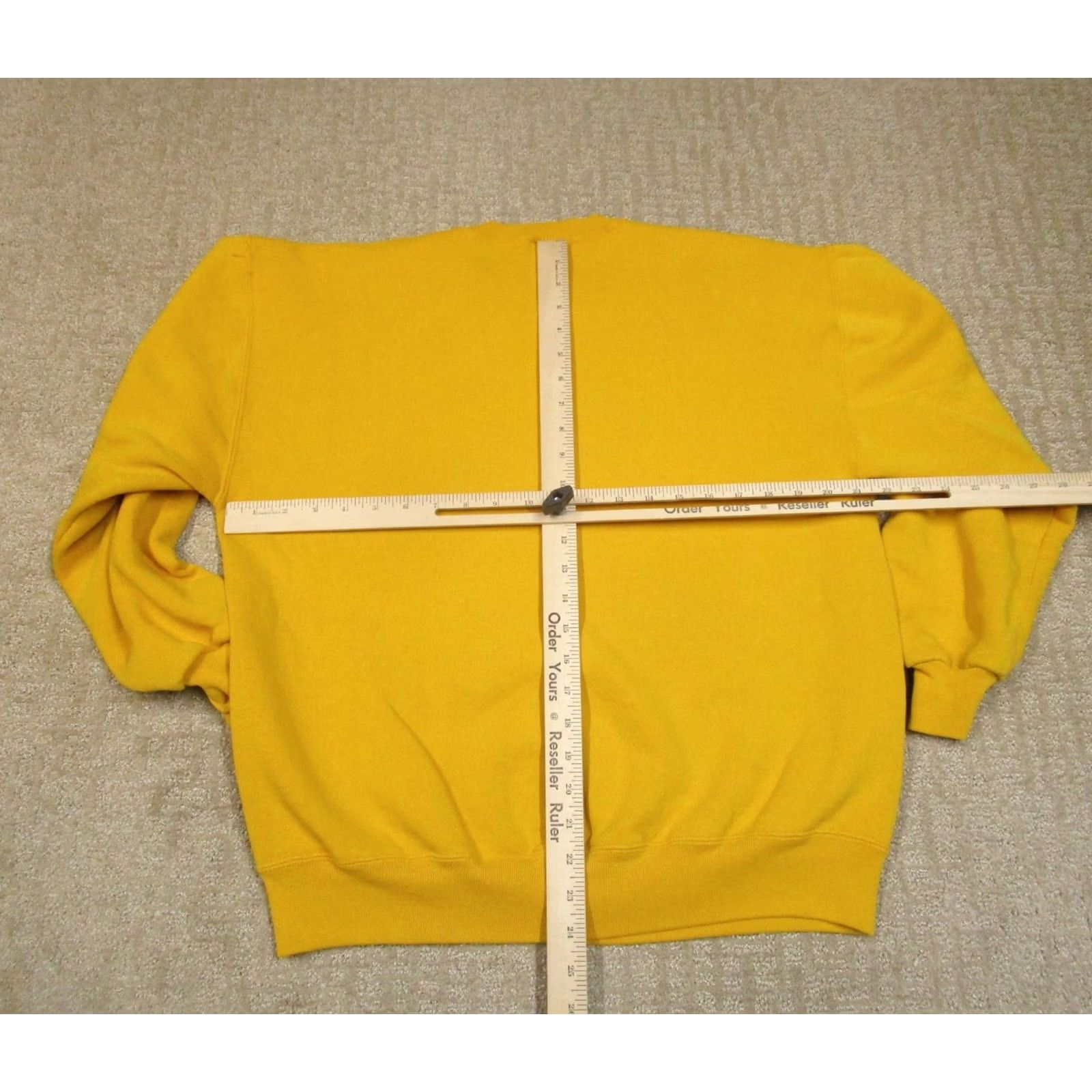Russell Athletic VINTAGE Russell Athletic Sweatshirt Mens Large Crewneck Pullover USA 90s Yellow Cotton Polyester Knit Logo Sweatshirt Mens 90s Retro USA Size US L / EU 52-54 / 3 - 5 Thumbnail