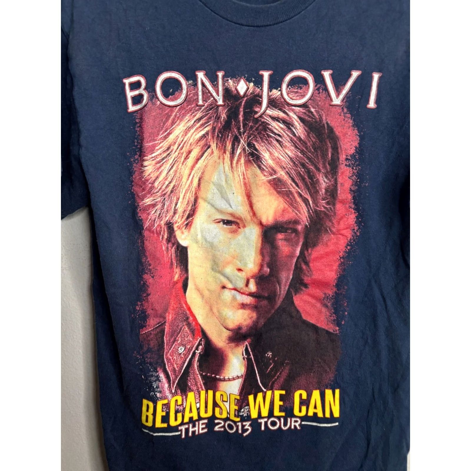 Vintage Bon Jovi Because We Can Tour 2013 What About Now Concert T-Shirt Blue Small Mens Size US S / EU 44-46 / 1 - 2 Thumbnail