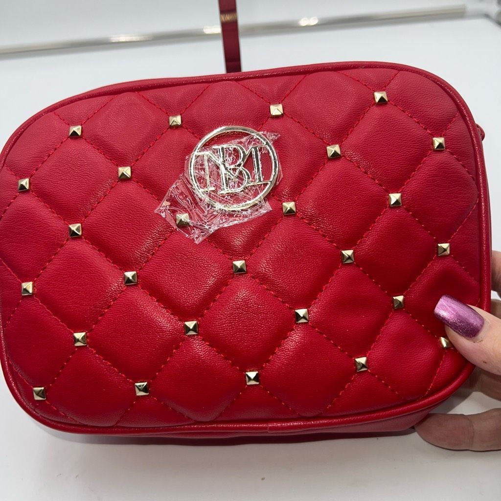 Badgley Mischka Badgley Mischka Vegan Leather Diamond Quilted Camera Bag wit Size ONE SIZE - 3 Thumbnail