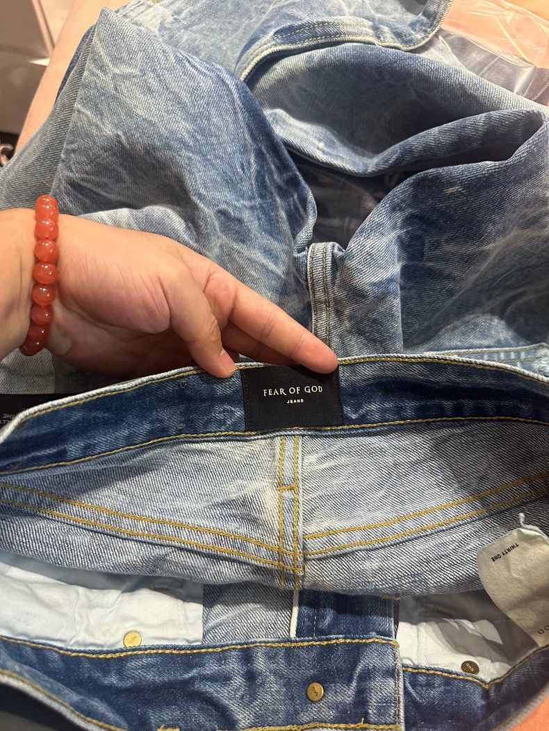 Fear of God Fear of God Blue water corrugated jeans Size US 31 - 4 Thumbnail