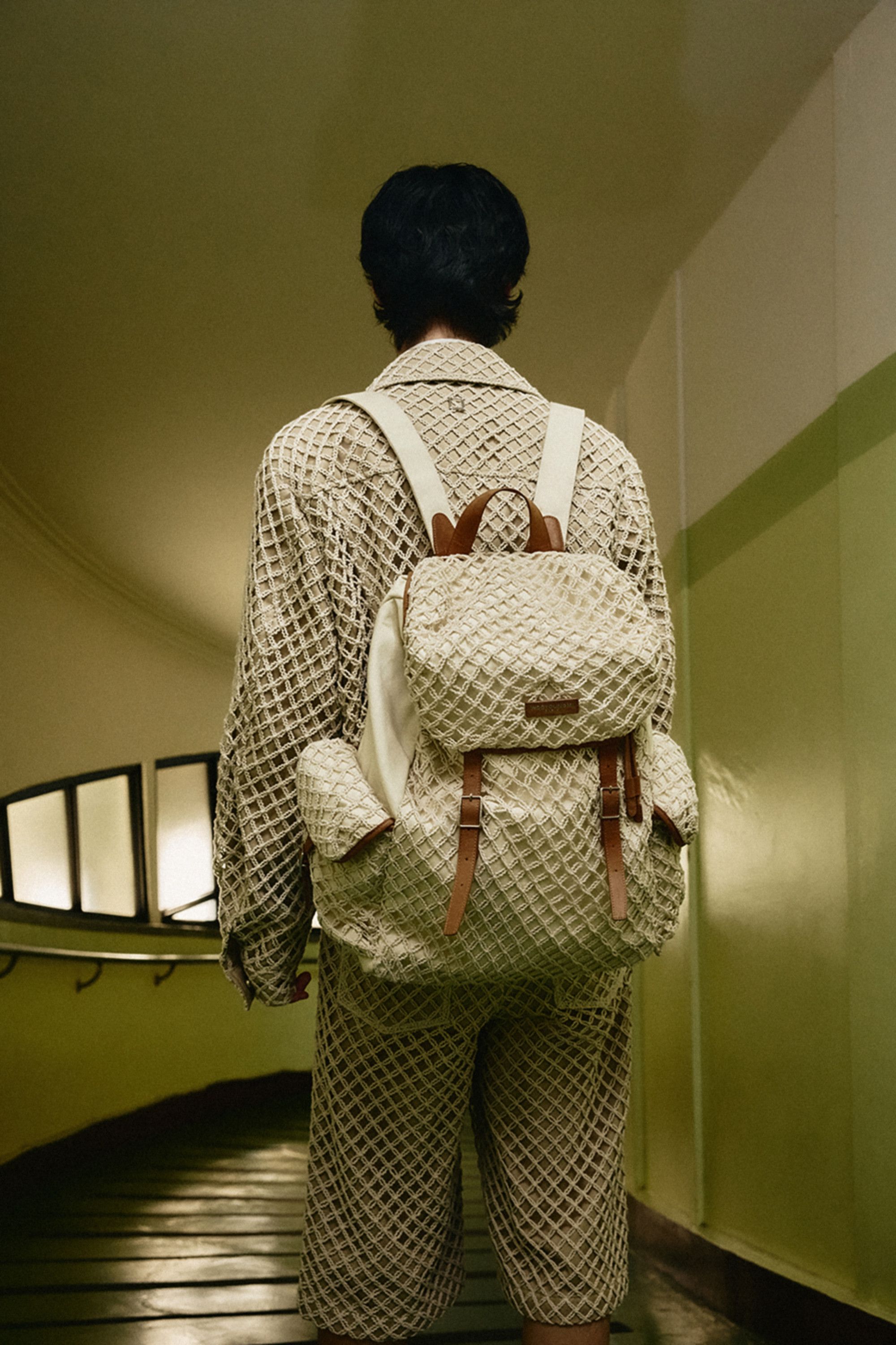 Wooyoungmi BNWT SS25 WOOYOUNGMI IVORY KNIT NET COTTON BACKPACK Size ONE SIZE - 20 Thumbnail