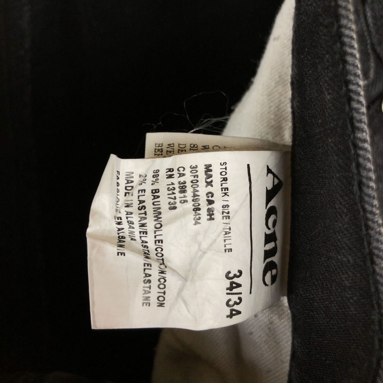 Acne Studios Acne Max Cash Jeans 34/34 Size US 34 / EU 50 - 7 Thumbnail