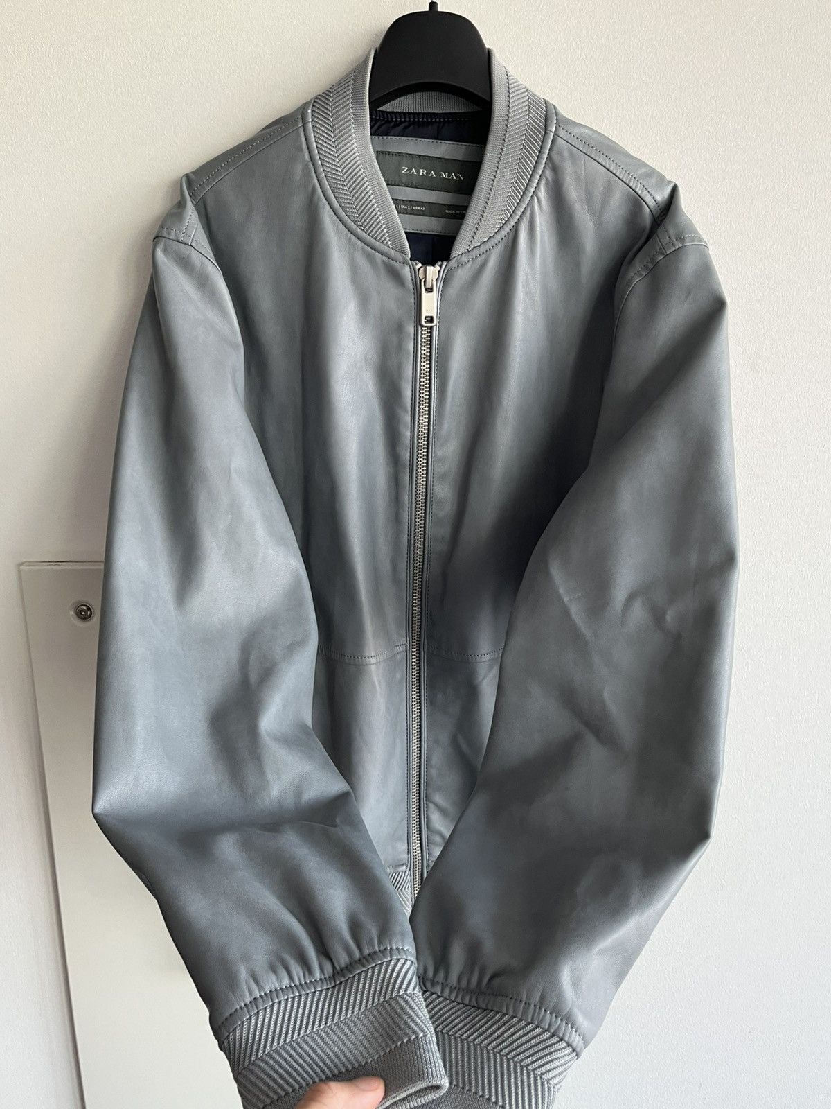 Zara VINTAGE LEATHER JACKET ZARA X RHUIGI LIMITED EDITION