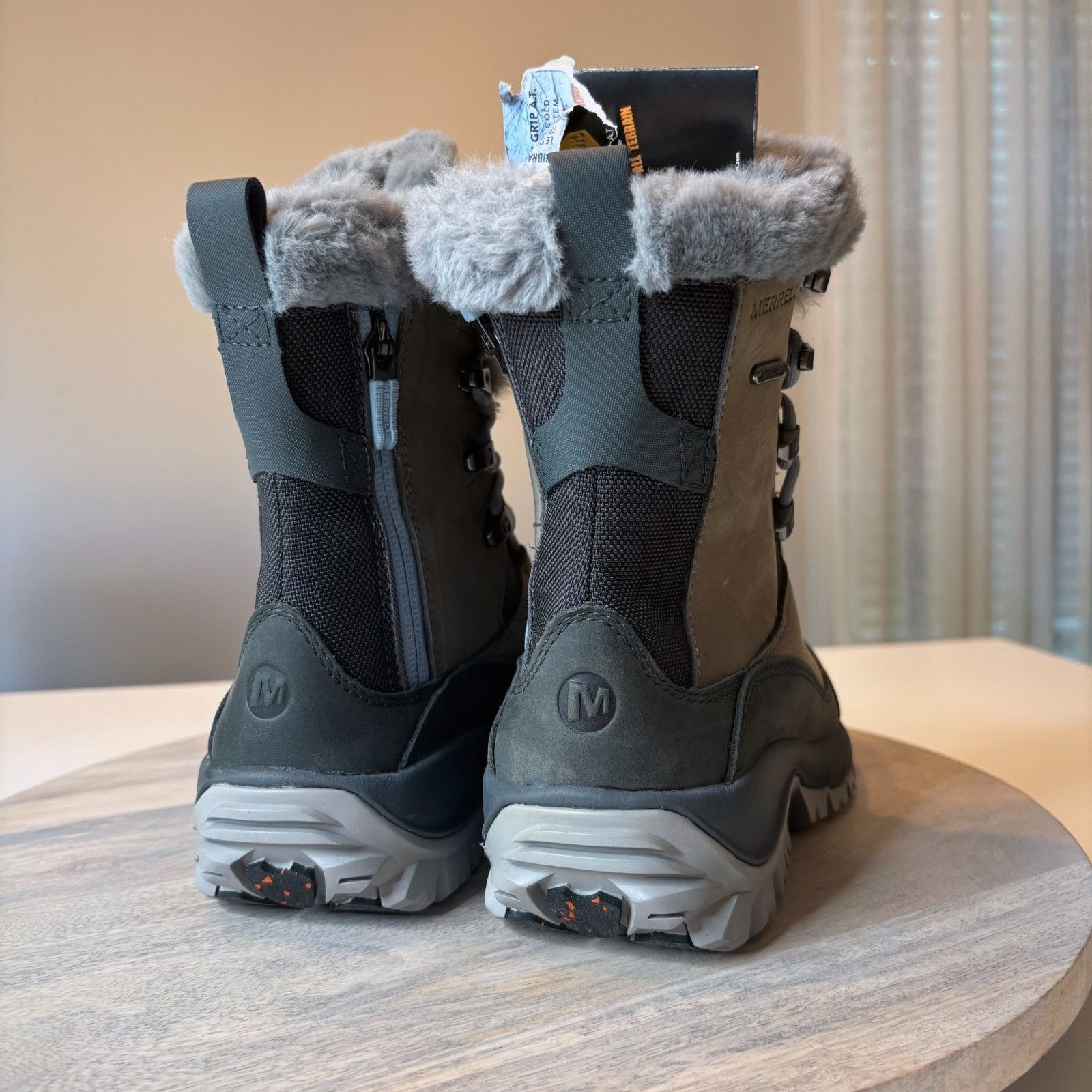 Merrell NEW Merrell Thermo Rhea Mid Gray Leather Snow Boots Size 6 Size US 6 / IT 36 - 10 Thumbnail