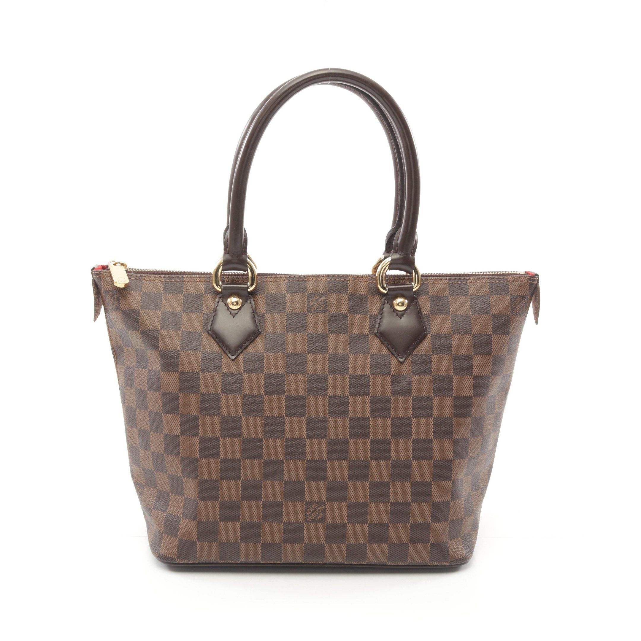 Louis Vuitton Louis Vuitton Saleya Pm Damier Ebene Handbag Tote Bag Leather Brown Size ONE SIZE - 1 Thumbnail