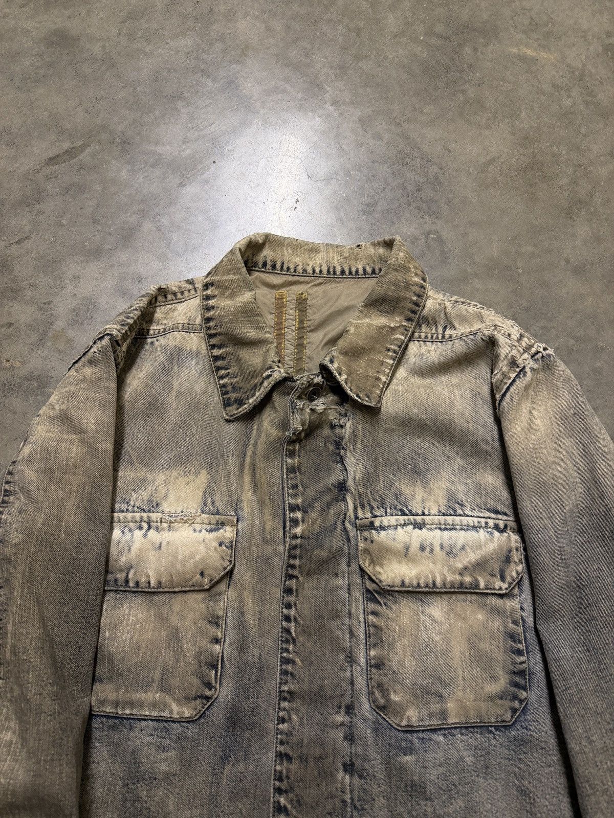 Rick Owens Rick Owens Olmar & Mirta Dust Trucker Jacket Size US XL / EU 56 / 4 - 2 Thumbnail