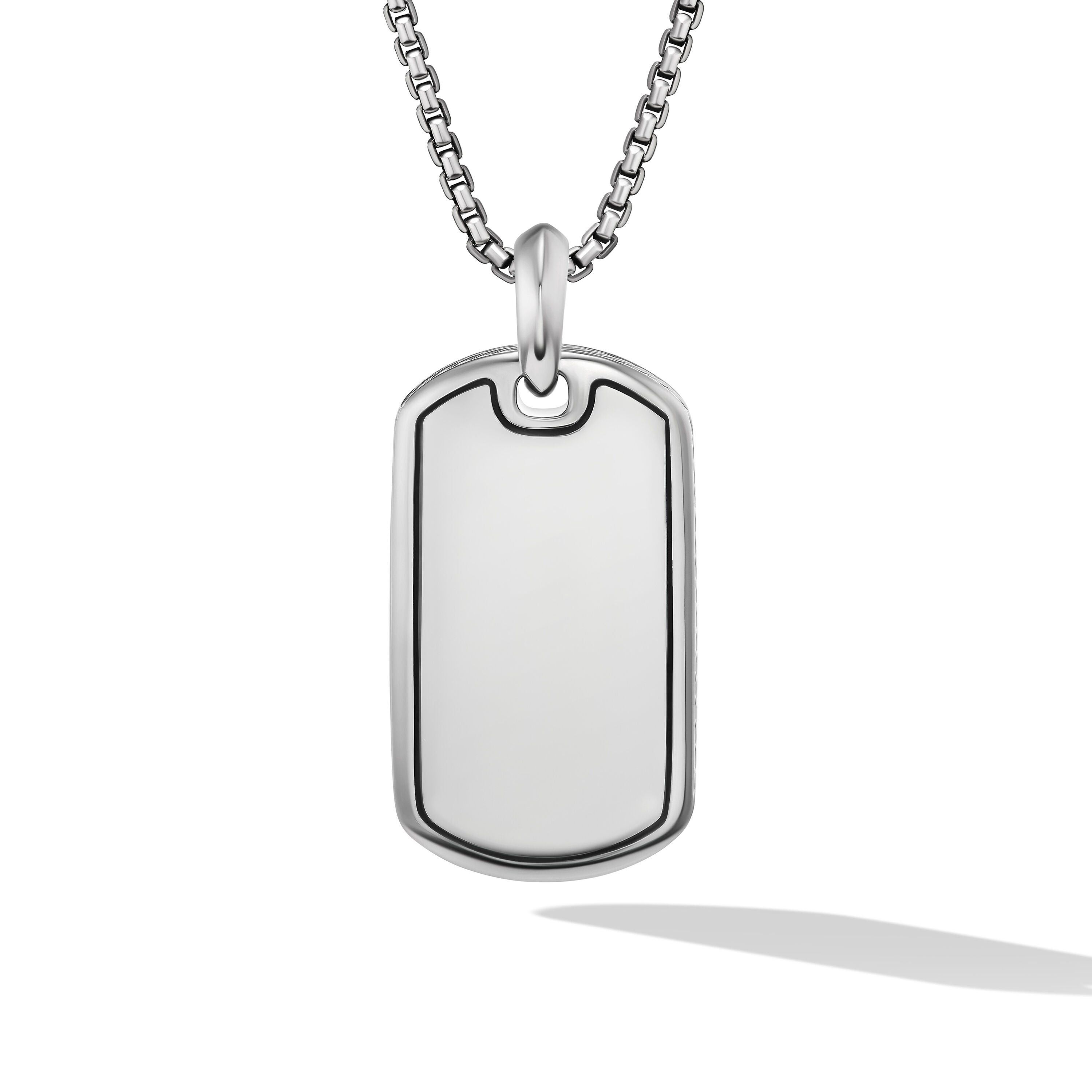 David Yurman o1w1db10526 D15225M /Size 8/Streamline Beveled Tag in Silver Size ONE SIZE - 3 Thumbnail