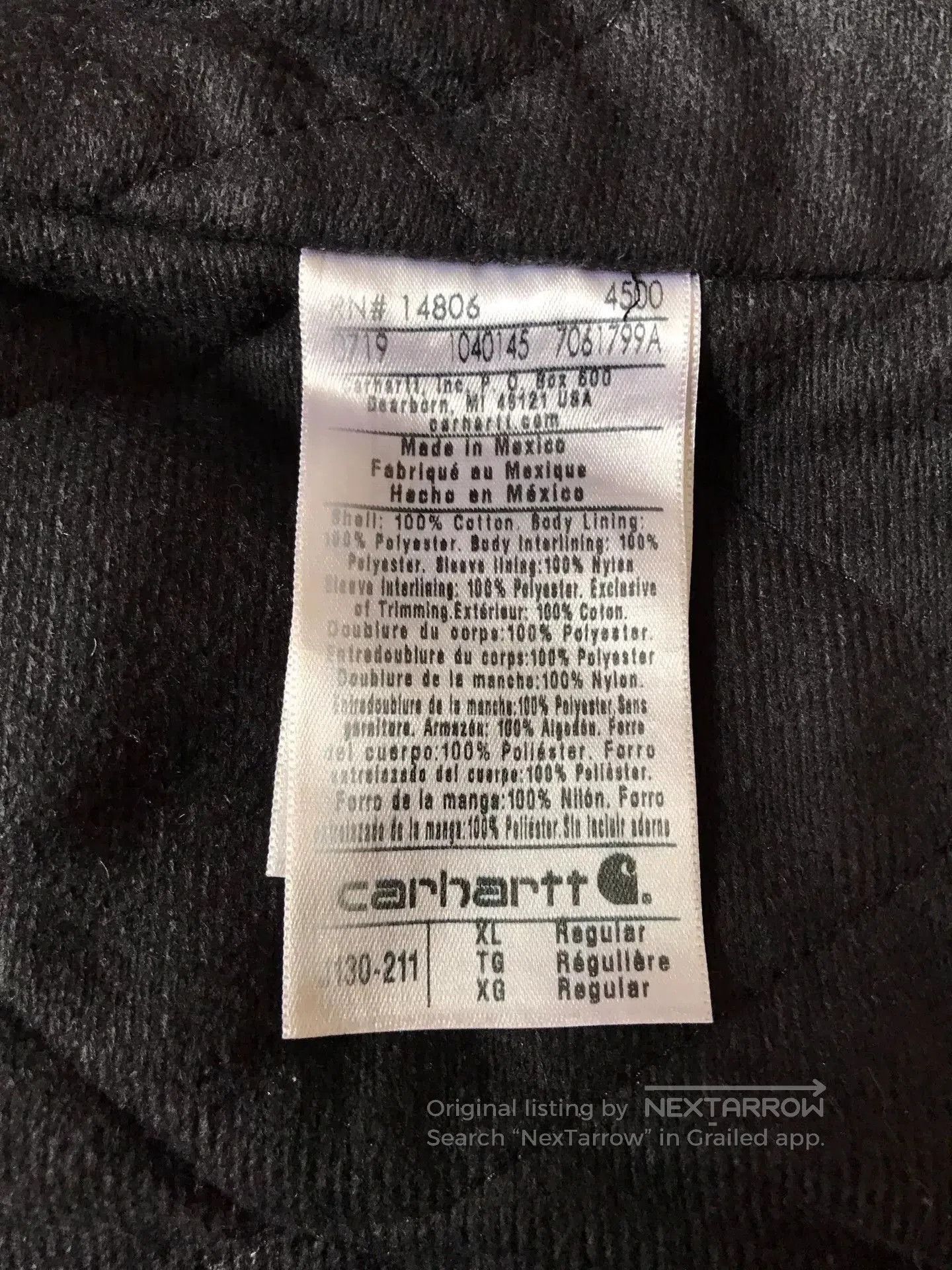 Carhartt Carhartt J130 Brown Hooded Work Jacket. Size US XL / EU 56 / 4 - 9 Thumbnail