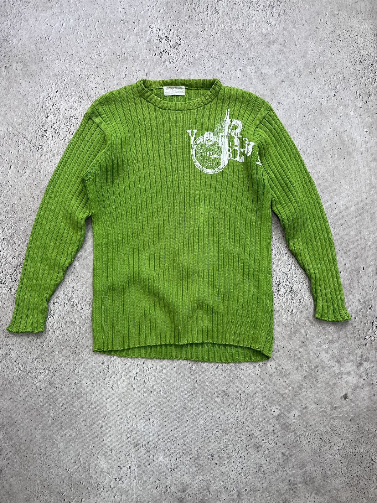 Diesel × Vintage Diesel knit sweater vintage 90s spellout logo washed hype Size US M / EU 48-50 / 2 - 2 Thumbnail