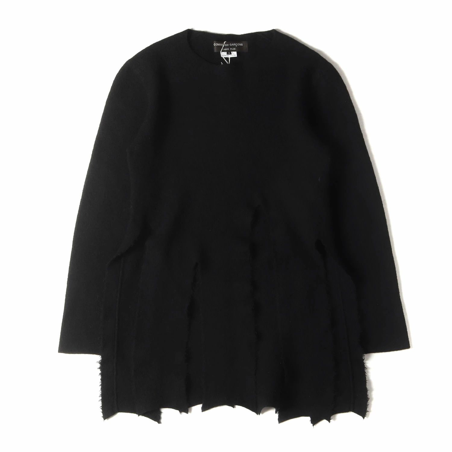 Comme des Garcons Homme Plus Sweater Wool Felted Striped Knit Size US M / EU 48-50 / 2 - 1 Thumbnail
