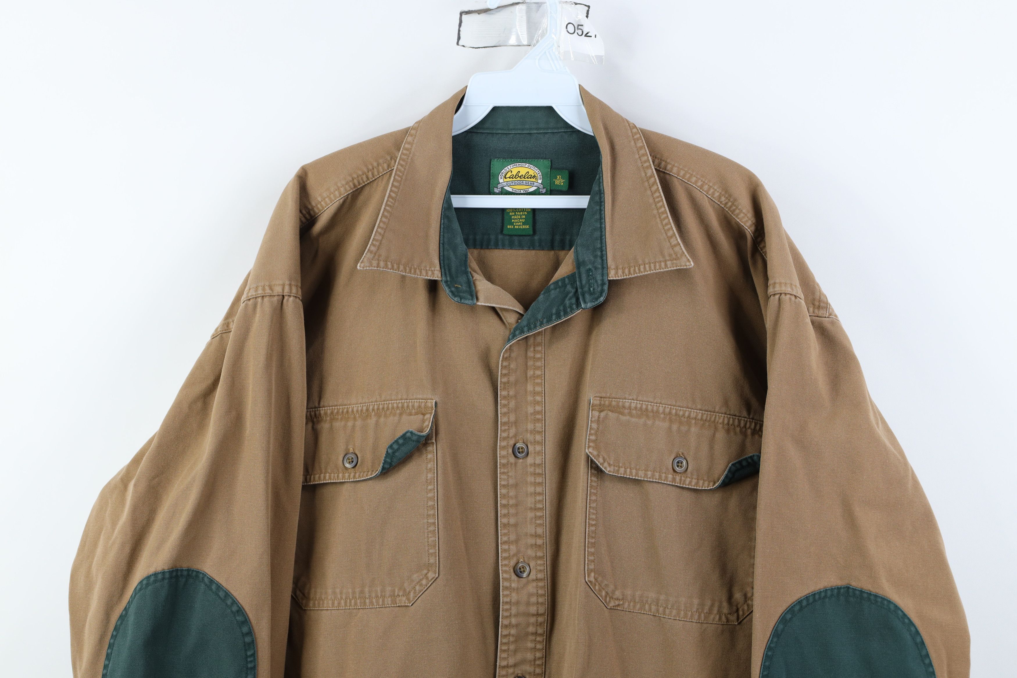 Cabelas Vintage 90s Cabelas Canvas Collared Button Shirt Brown Size US XL / EU 56 / 4 - 2 Thumbnail
