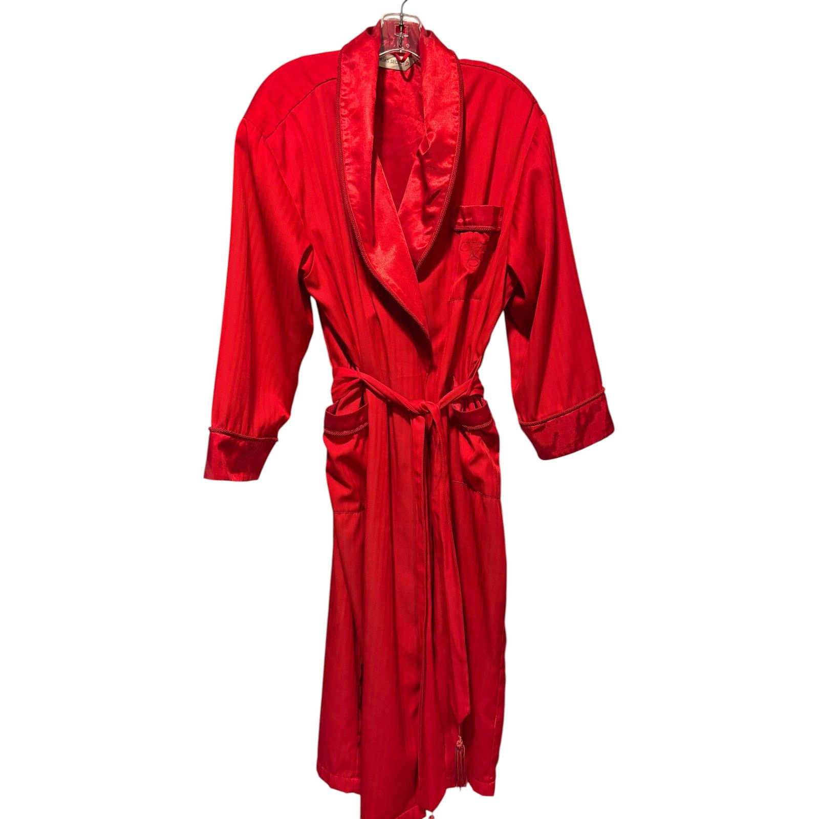 Victoria's Secret Victoria Secret Red Vintage Long Bath Robe Silk Satin XS/S Size ONE SIZE - 1 Thumbnail