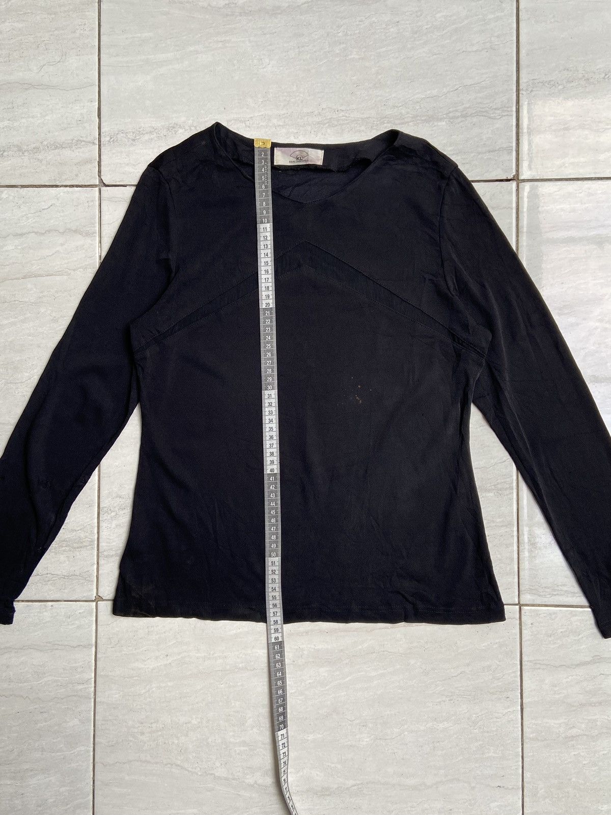 Karl Lagerfeld KARL LAGERFELD Black Blouse Size XS / US 0-2 / IT 36-38 - 2 Thumbnail