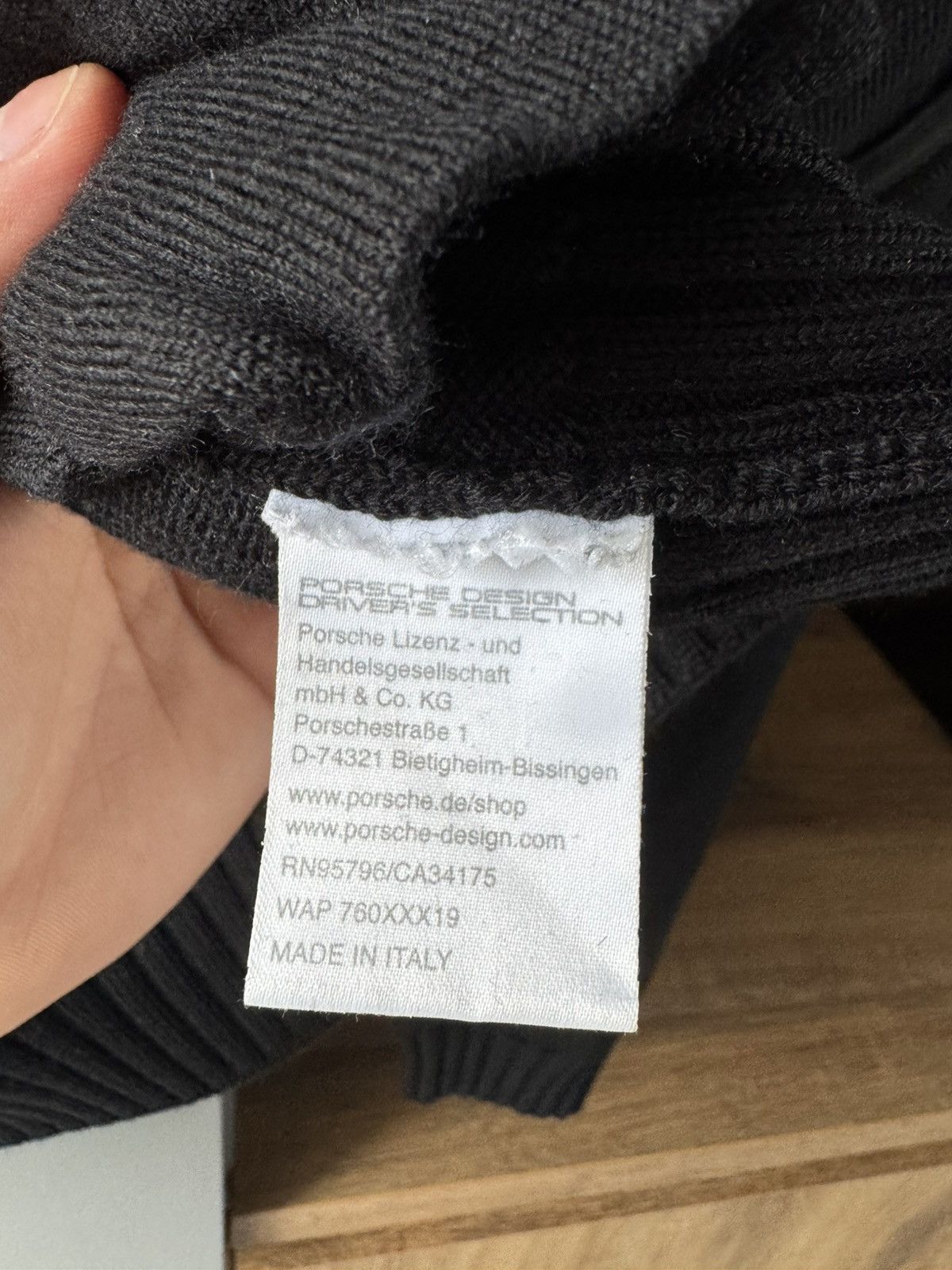 Porsche Design Porsche Design Black Cotton Cashmere Full-Zip Sweater Size US L / EU 52-54 / 3 - 7 Thumbnail