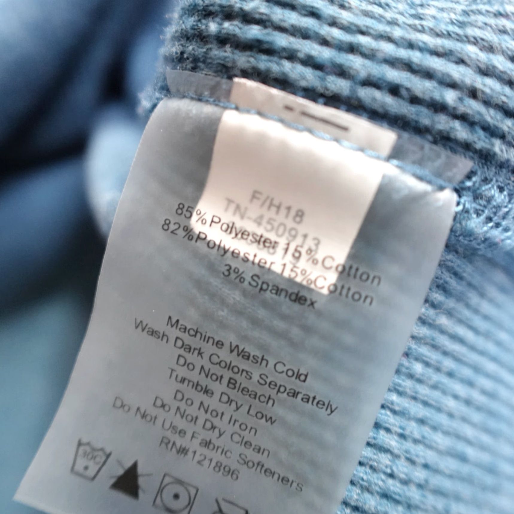 Vintage Title Nine Womens Sweater Medium Blue Ribbed Thermal Hoodie Size M / US 6-8 / IT 42-44 - 5 Thumbnail