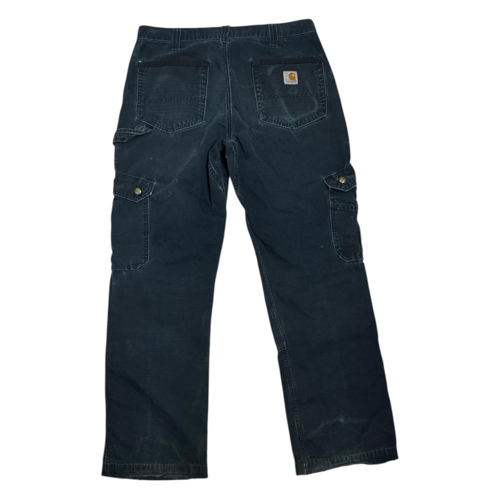 Carhartt CARHARTT Black Relaxed Fit Worn & Distressed Jeans 32x30 Size US 32 / EU 48 - 2 Thumbnail