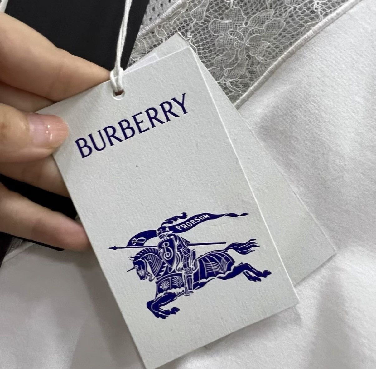 Burberry Burberry White Paneled Crew Neck Short Sleeve J41 Size XS / US 0-2 / IT 36-38 - 5 Thumbnail