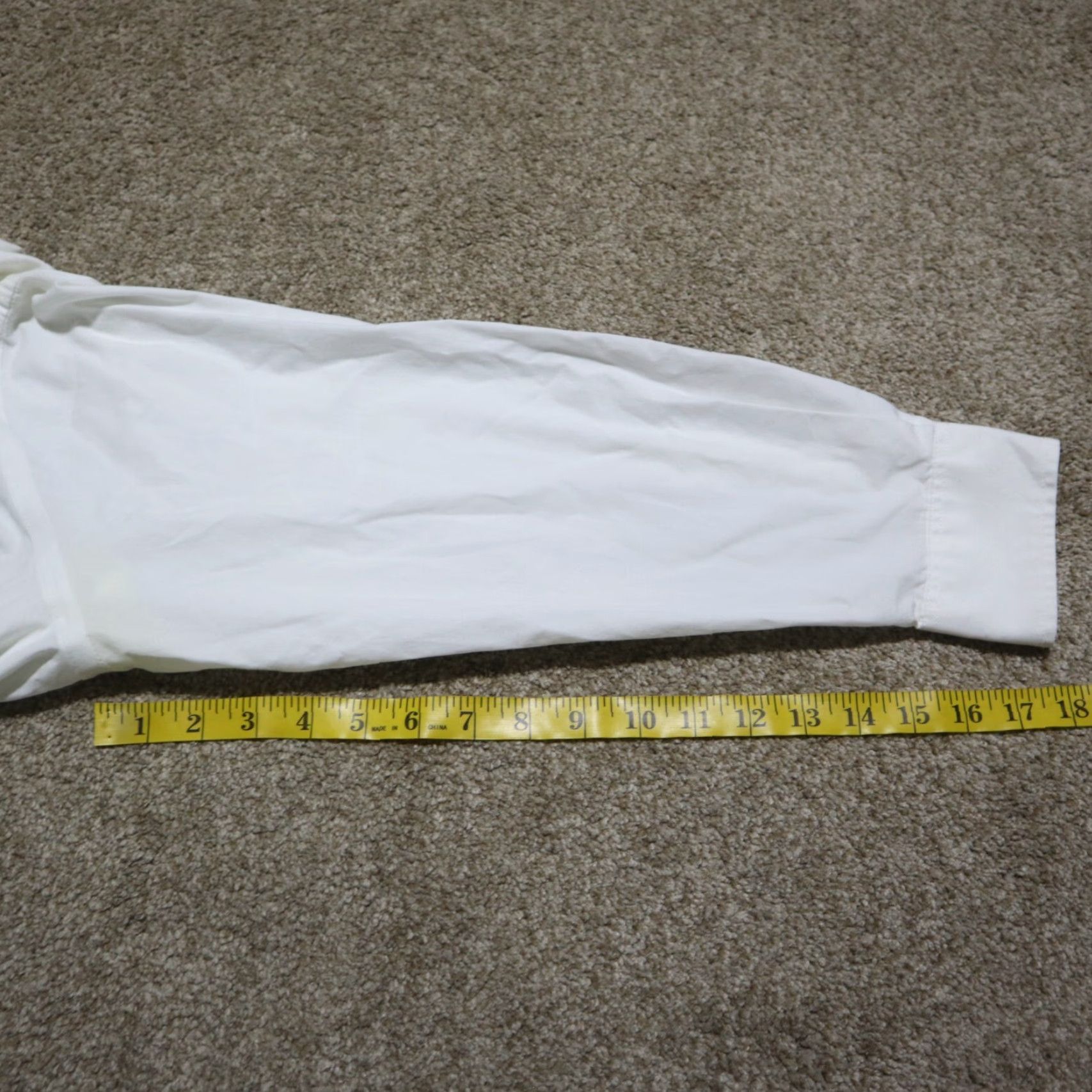 George George Shirt Adult L White Button-Up Long Sleeve Mens World Size US L / EU 52-54 / 3 - 7 Thumbnail