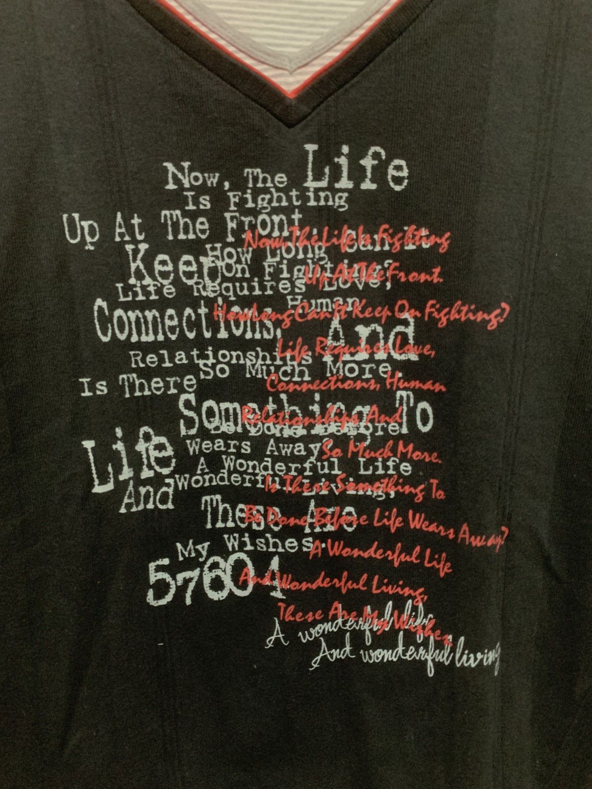 If Six Was Nine Japanese Excuse Poem DoubleLayer LongSleeve Rock Punk Style Size US M / EU 48-50 / 2 - 6 Thumbnail