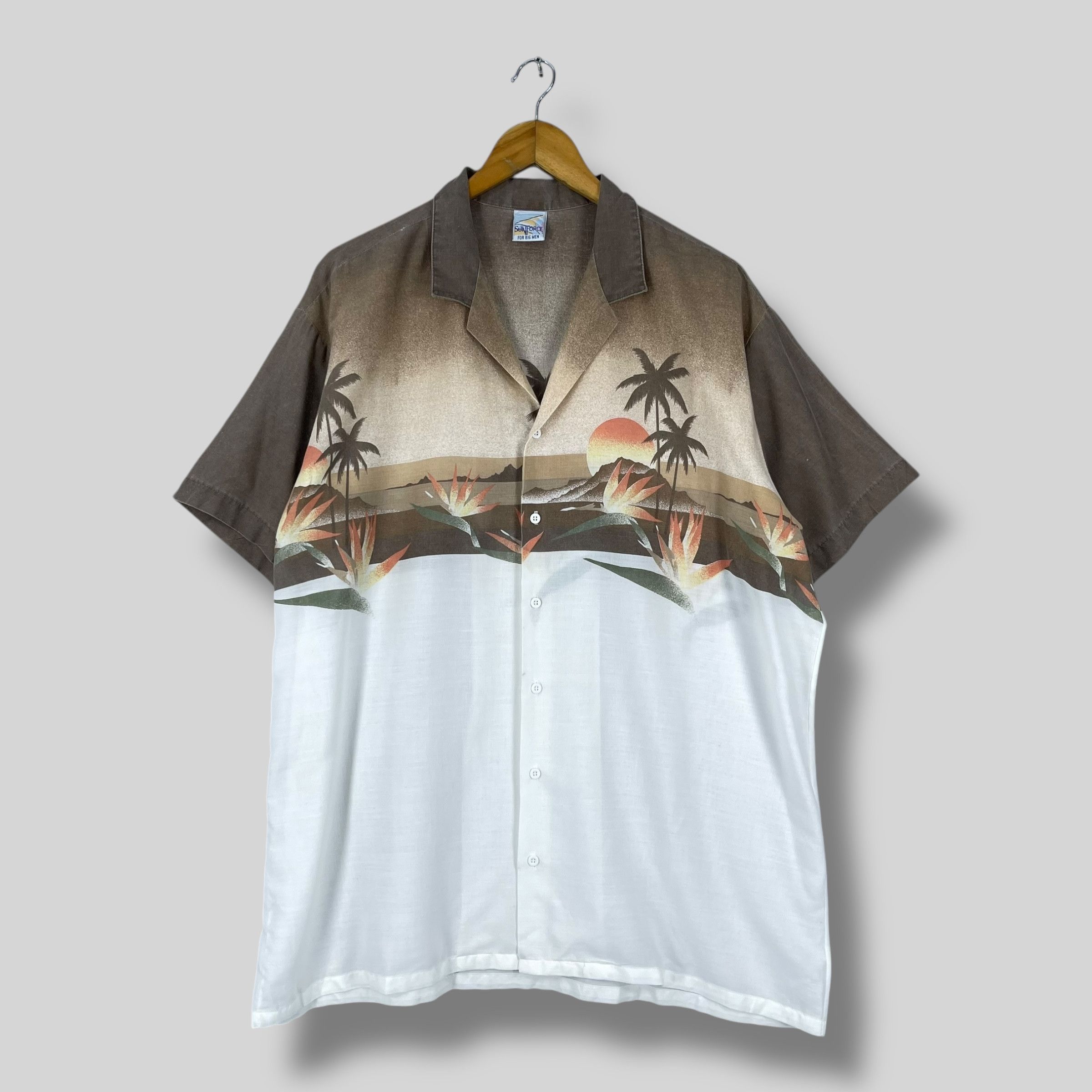 Vintage Vintage 90's Hawaiian Sunset Beach View Motive Shirt Size US XL / EU 56 / 4 - 1 Thumbnail