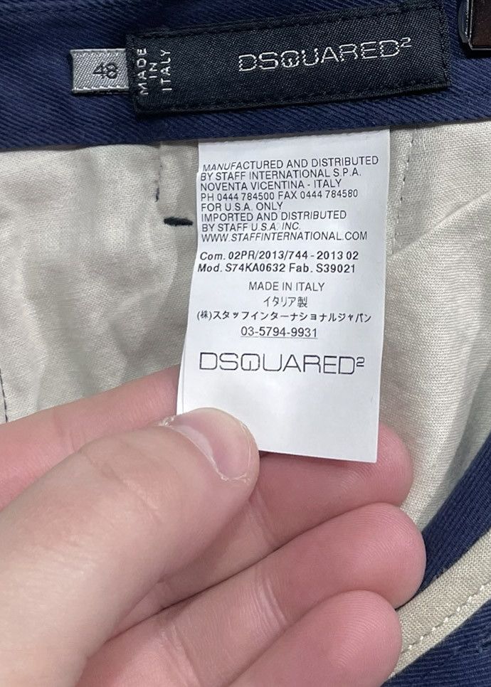 Dsquared2 Dsquared2 Navy Blue Pleated Chino Trousers Size US 32 / EU 48 - 6 Thumbnail