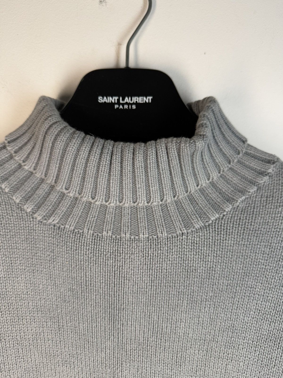 Yves Saint Laurent Grey/Black YSL Sweater Turtleneck Knit Size US XL / EU 56 / 4 - 8 Thumbnail
