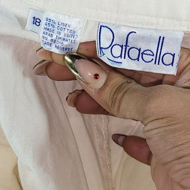 Other Vintage Rafaella Beige Linen Cotton Shorts Size 18 Size 40" / US 18 - 5 Thumbnail
