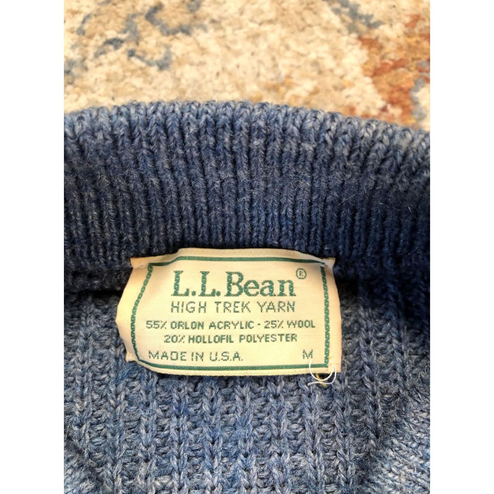 Vintage VINTAGE L.L. Bean Sweater Mens Medium Blue Mock Neck Henley Knit Pullover USA Shirt Mens Medium Blue Hemley Knit Sweater Size US M / EU 48-50 / 2 - 7 Thumbnail