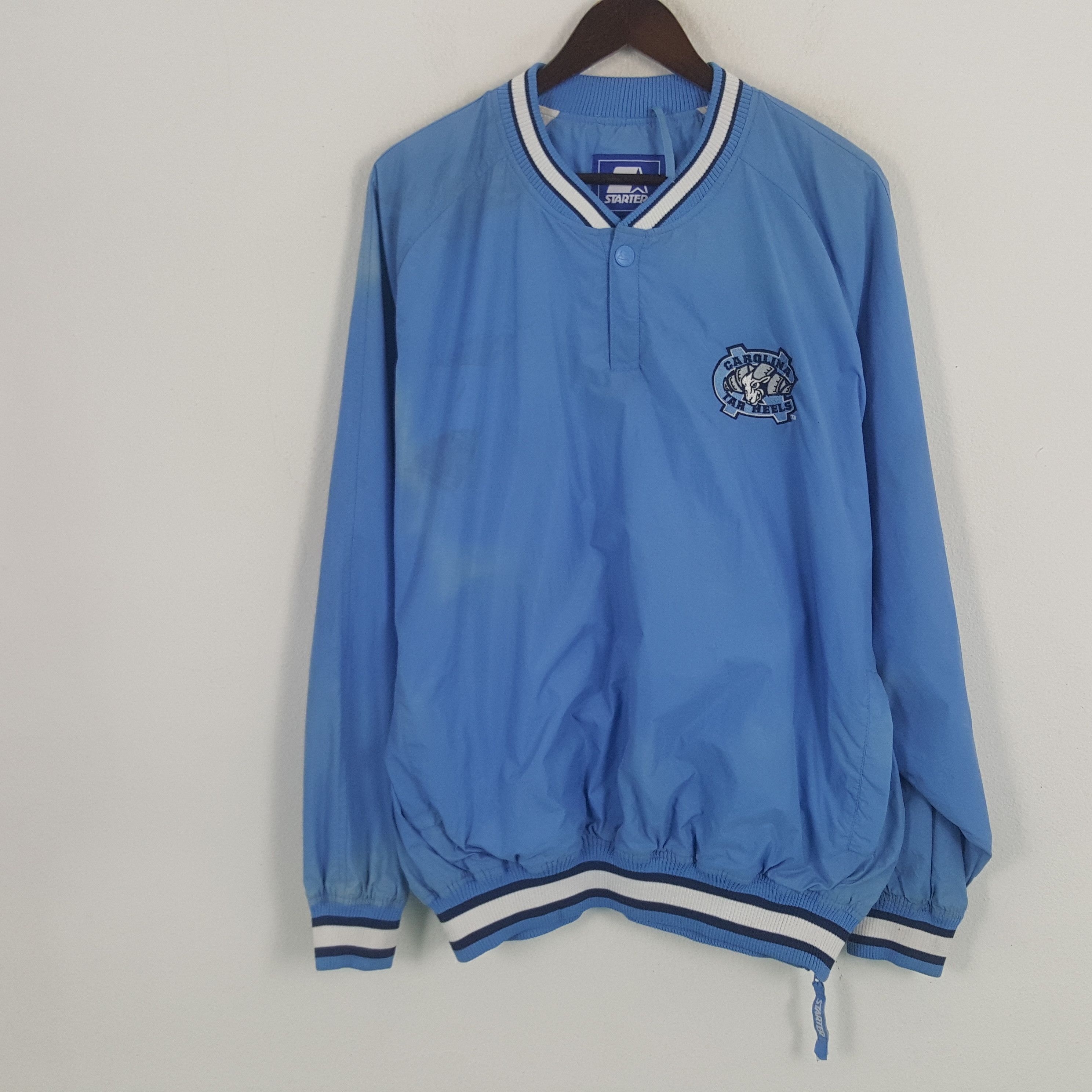 Starter × Vintage Vintage Starter CAROLINA Windbreaker Sweatshirt Size US XL / EU 56 / 4 - 1 Thumbnail