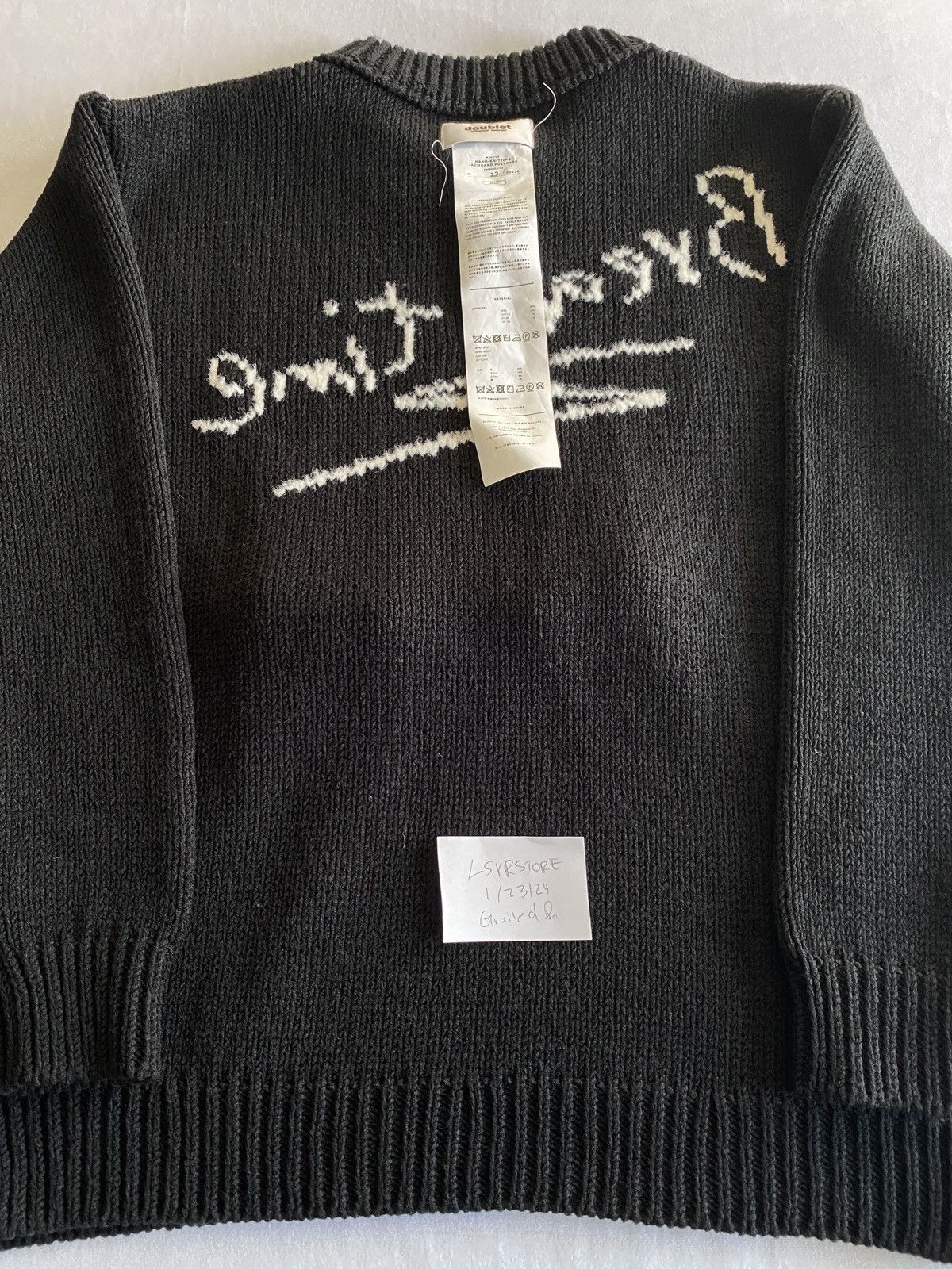 Doublet Doublet Panda 🐼 Hand Knit Jacquard Intarsia Sweater Small Size US S / EU 44-46 / 1 - 3 Thumbnail