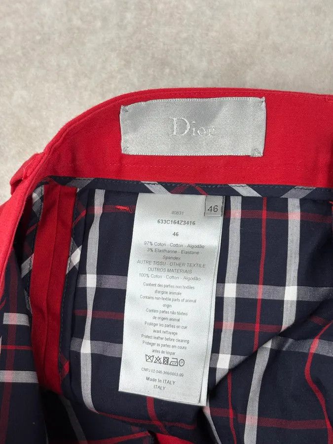 Dior Dior Homme Red Classy Tailored Pants by Kris Van Assche Size US 30 / EU 46 - 10 Thumbnail