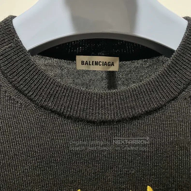 Balenciaga Balenciaga Black and yellow double B wheat pattern knit sw Size S / US 4 / IT 40 - 3 Thumbnail