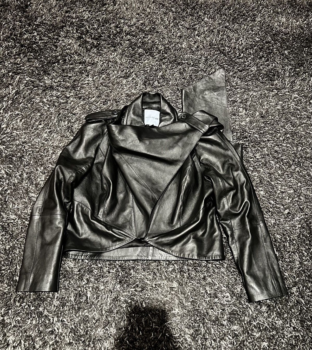 H&M × Mugler × Thierry Mugler Mugler x H&M leather jacket with