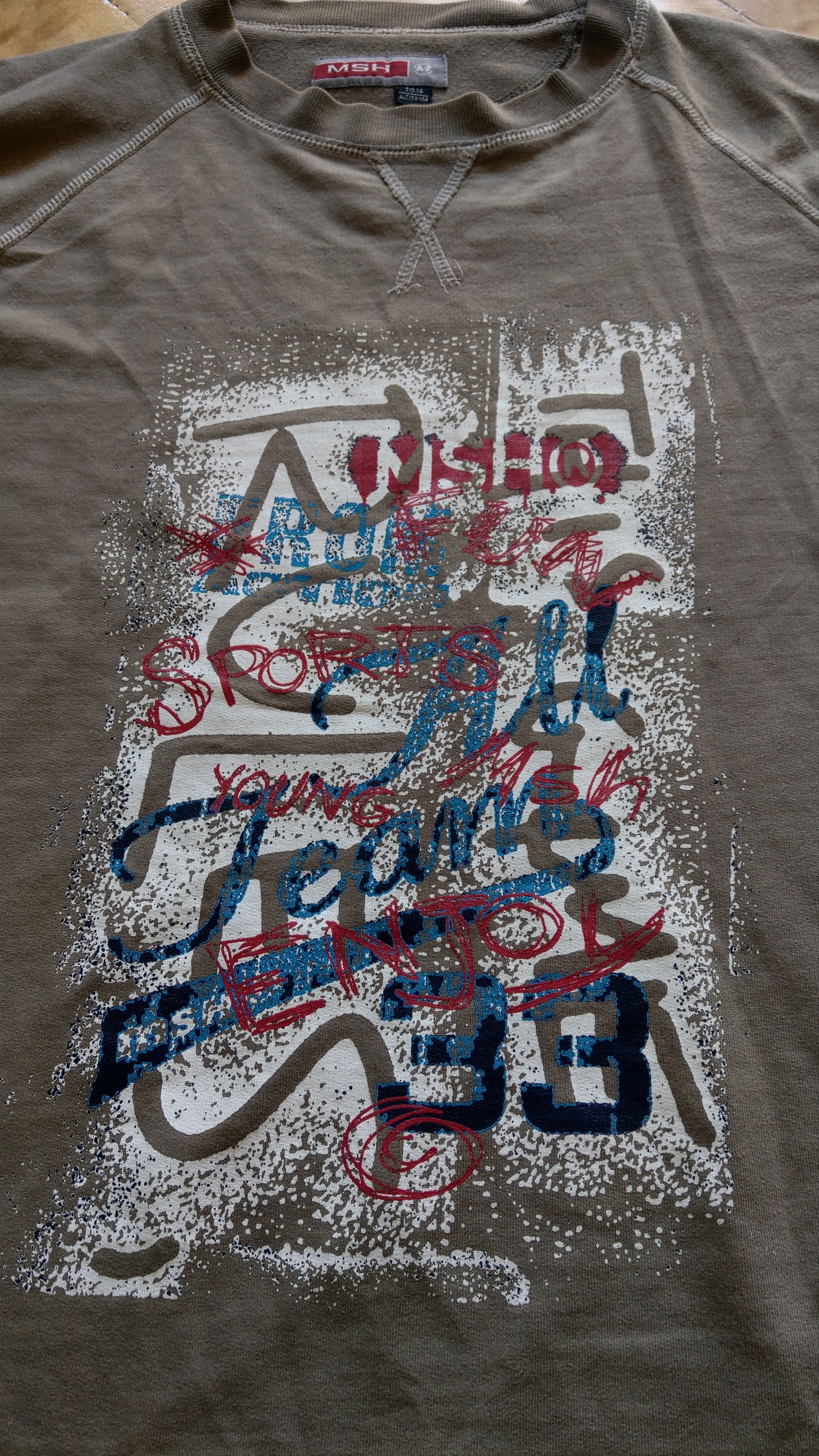 Japanese Brand × Vintage Graffiti Sweatshirt Tags Vintage Frayed Alt Opium Grunge 90s Size US L / EU 52-54 / 3 - 3 Thumbnail
