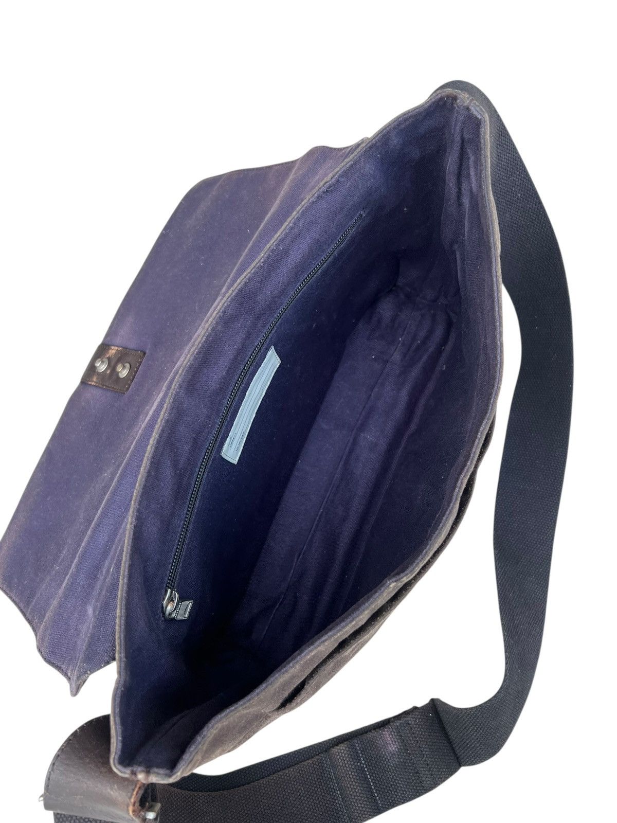 Jack Spade Jack Spade USA Patina Waxed Cotton Canvas Messenger Bag Size ONE SIZE - 16 Thumbnail